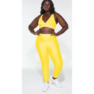 Yitty Major Label Smoothing High Waist Legging Unstoppable Yellow Womens 1X New